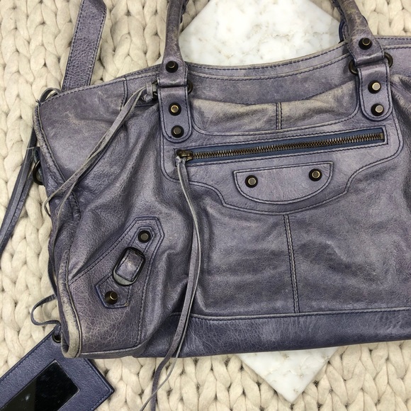 Balenciaga Classic City Moto Bag Tote Grey - Picture 2 of 10